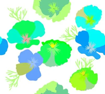 Vector Seamless Floral Background. Stock Illustration