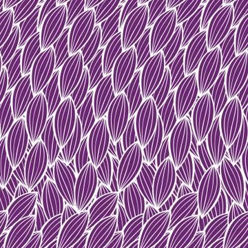 Vector seamless floral background pattern in white and purple Stock Illustration