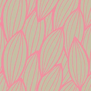 Vector seamless floral background pattern in green and pink Stock Illustration
