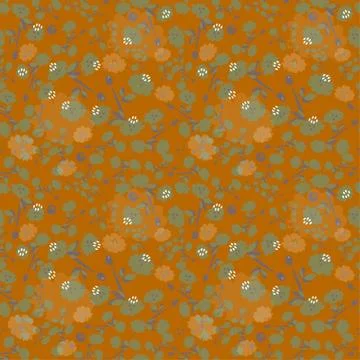 Vector seamless floral background with small flowers Stock-Illustration