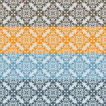 Vector seamless floral  borders Stock Illustration