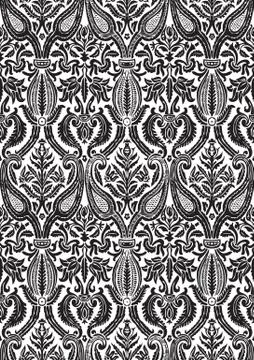Vector seamless floral damask pattern vintage abstract background 스톡 일러스트