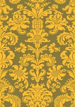 Vector seamless floral damask pattern 스톡 일러스트