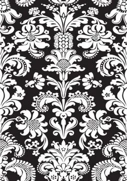 Vector seamless floral damask pattern イラスト素材