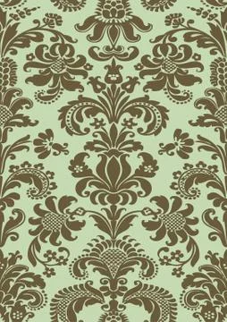 Vector seamless floral damask pattern 스톡 일러스트