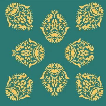 Vector seamless floral damask pattern. Rich ornament, old Damascus style. Roy Stock Illustration