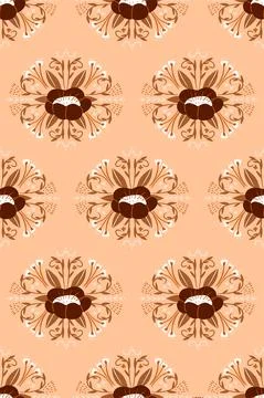 Vector seamless floral damask pattern. Rich ornament, old Damascus style. Stock Illustration