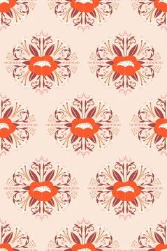 Vector seamless floral damask pattern. Rich ornament, old Damascus style. Stock Illustration