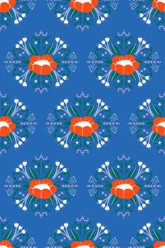 Vector seamless floral damask pattern. Rich ornament, old Damascus style. Stock Illustration