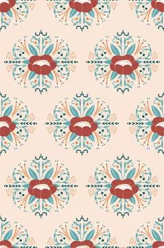 Vector seamless floral damask pattern. Rich ornament, old Damascus style. Stock Illustration