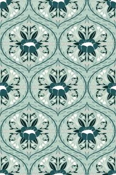 Vector seamless floral damask pattern. Rich ornament, old Damascus style. Stock Illustration