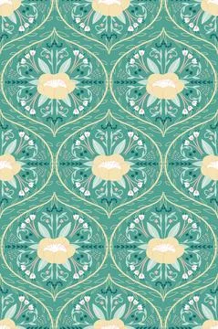 Vector seamless floral damask pattern. Rich ornament, old Damascus style. Stock Illustration
