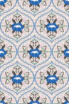 Vector seamless floral damask pattern. Rich ornament, old Damascus style. Stock Illustration