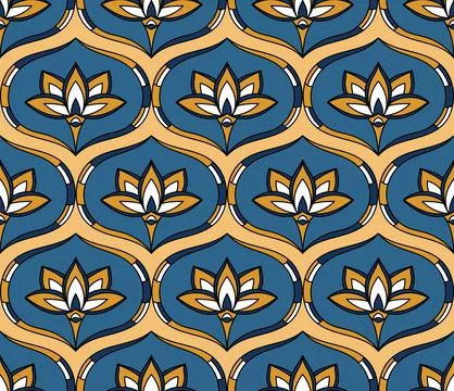 Vector seamless floral damask pattern. Rich ornament, old Damascus style. Roy Stock Illustration