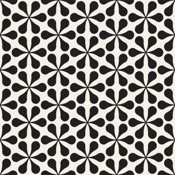 Vector seamless floral mosaic pattern. Modern abstract texture. Repeating geo Stockillustratie