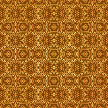 Vector seamless floral ornament in Eastern style. Ornamental pattern for wedding Illustrazione stock
