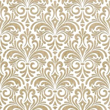 Vector seamless floral paper cut pattern Illustrazione stock