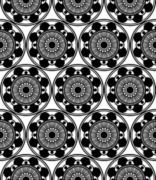 Vector seamless floral pattern. Background with flowers and leaves. Stock Illustration