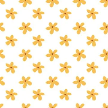 Vector seamless floral pattern. Background with flowers and leaves. Stock Illustration