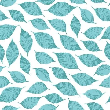 Vector seamless floral pattern. Background with autumn leaves. Stock Illustration