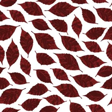 Vector seamless floral pattern. Background with autumn leaves. Illustrazione stock