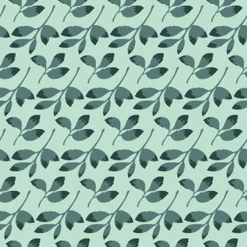 Vector seamless floral pattern. Background with flowers and leaves. Stock Illustration