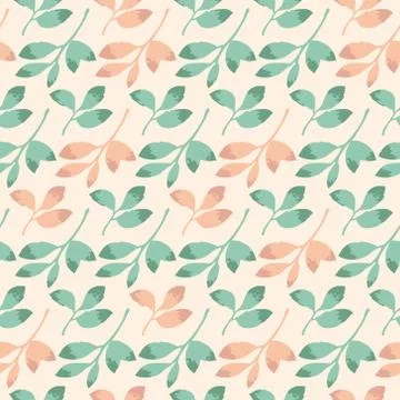Vector seamless floral pattern. Background with flowers and leaves. Stock Illustration