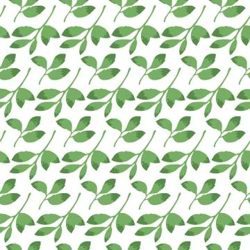 Vector seamless floral pattern. Background with flowers and leaves. Stock Illustration