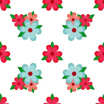 Vector seamless floral pattern. Design. Spring. Holiday. Stock Illustration