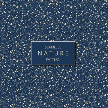 Vector seamless floral pattern - elegant ornate design. Abstract vintage blue 库存插图