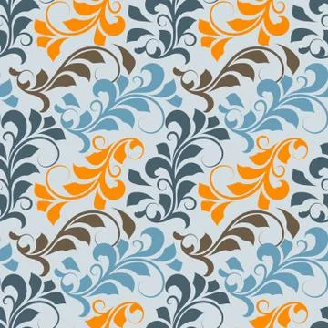 Vector seamless floral  pattern Stock Illustration