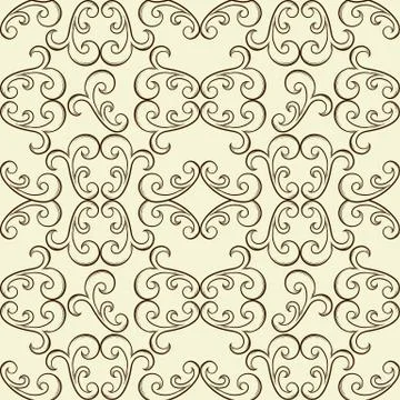 Vector  seamless floral pattern Illustrazione stock