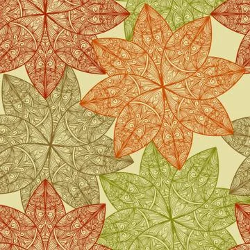 Vector seamless floral pattern Stock Illustration