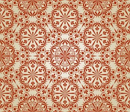 Vector seamless floral pattern Stock Illustration