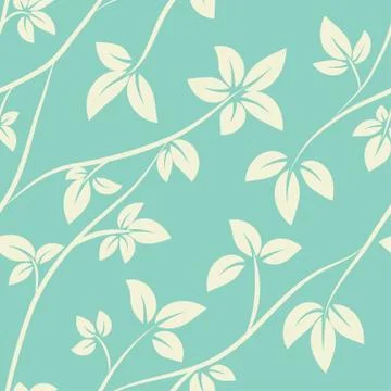 Vector seamless floral pattern Stock Illustration