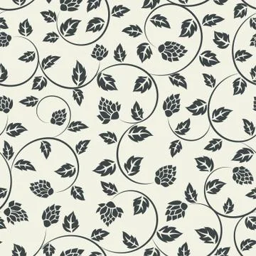 Vector seamless floral pattern Stock Illustration