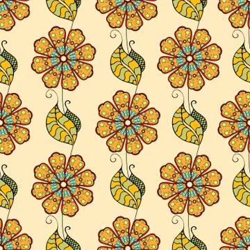 Vector Seamless Floral Pattern イラスト素材
