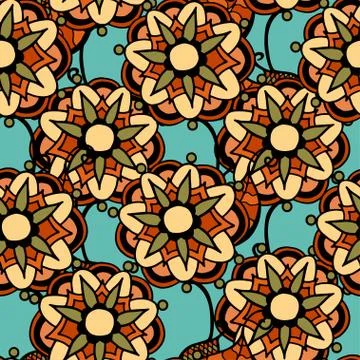 Vector Seamless Floral Pattern Stock Illustration