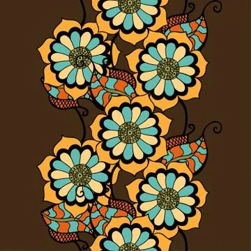 Vector Seamless Floral Pattern Stockillustratie