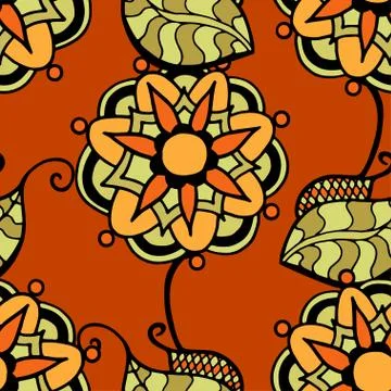 Vector Seamless Floral Pattern イラスト素材
