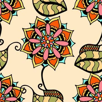 Vector Seamless Floral Pattern イラスト素材
