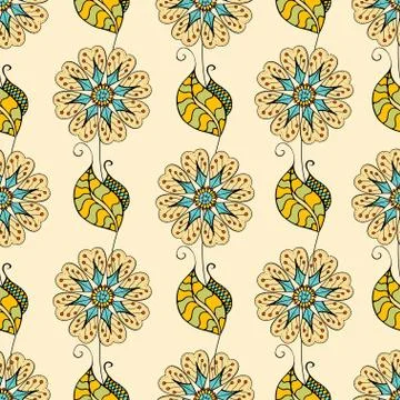 Vector Seamless Floral Pattern イラスト素材