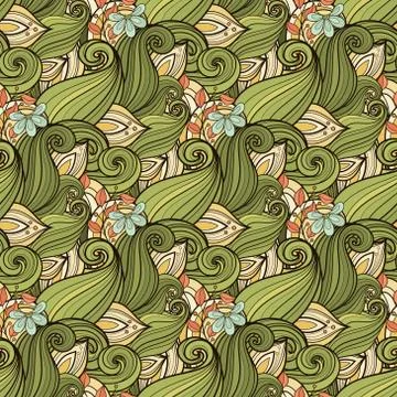 Vector Seamless Floral Pattern Stock Illustration