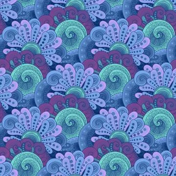 Vector Seamless Floral Pattern Stock Illustration
