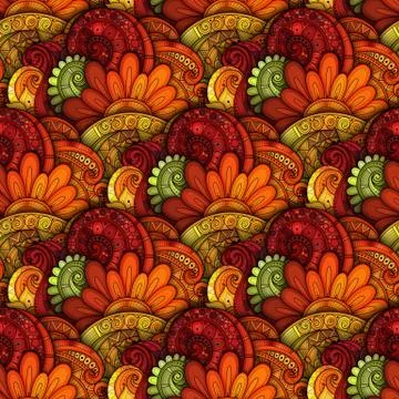 Vector Seamless Floral Pattern Stock Illustration