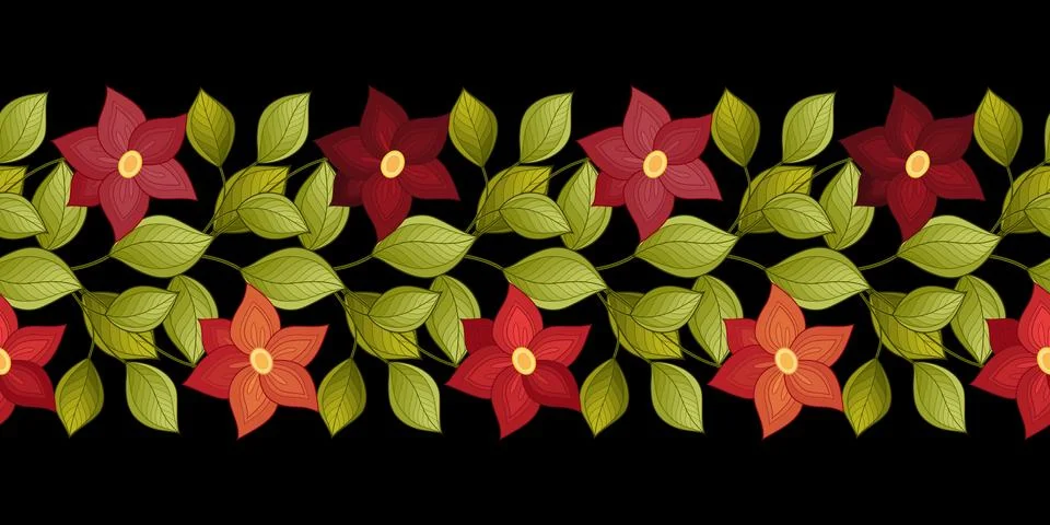 Vector Seamless Floral Pattern イラスト素材