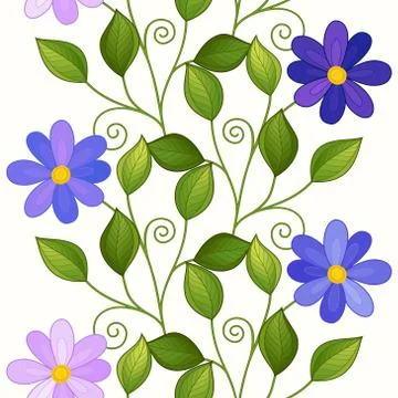 Vector Seamless Floral Pattern Stock Illustration