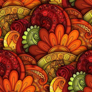 Vector Seamless Floral Pattern Stock Illustration