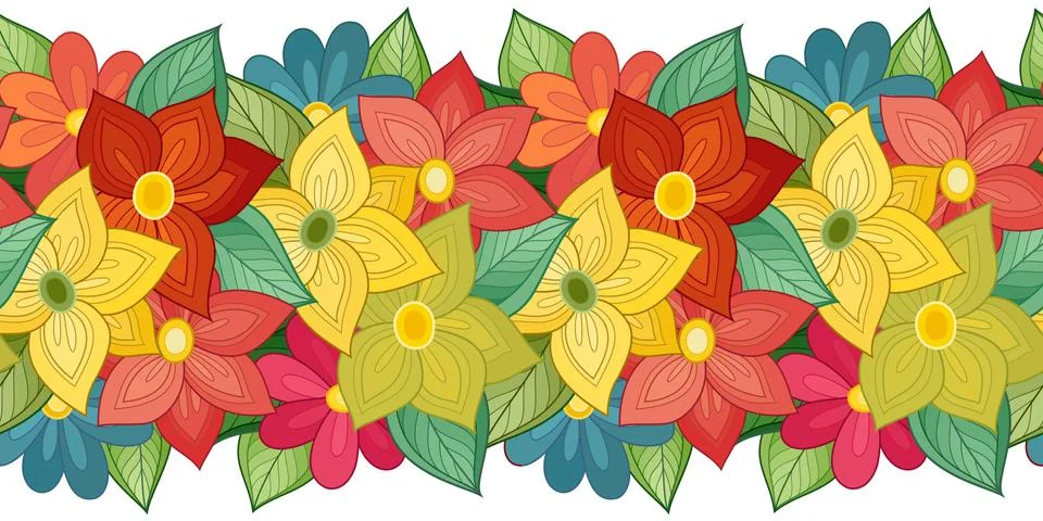 Vector Seamless Floral Pattern Illustrazione stock