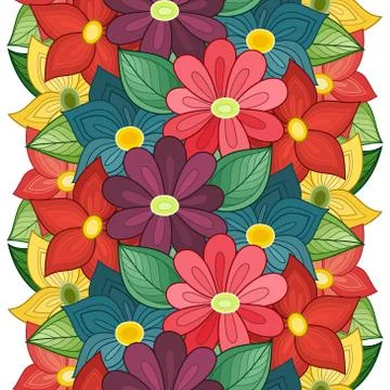Vector Seamless Floral Pattern Stock Illustration